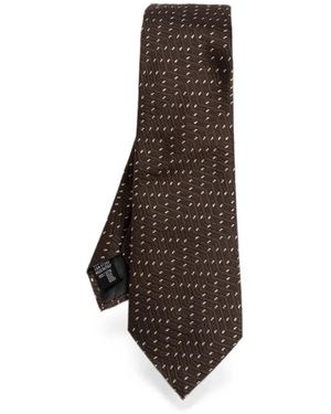 Giorgio Armani Patterned Pointed Tie - Brown