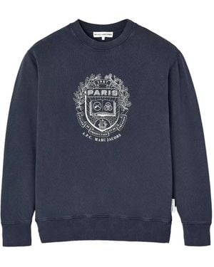 Marc Jacobs The Shrunken Paris Pullover Mit Rundem Ausschnitt - Blau