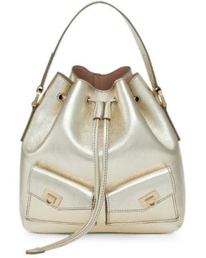 Ferragamo Multipocket Bucket Bag - White