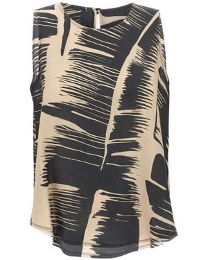 Kaos Brushstroke Print Tank Top - Gray
