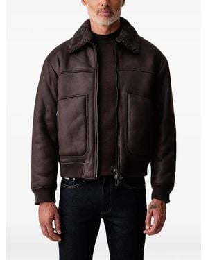 ARMANI EXCHANGE Faux-Shearling Collar Jacket - Black
