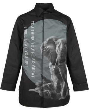Yohji Yamamoto Elephant-Print Jacket - Black