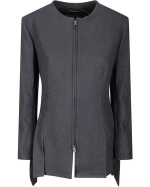 Yohji Yamamoto Zip-Up Wool Jacket - Black
