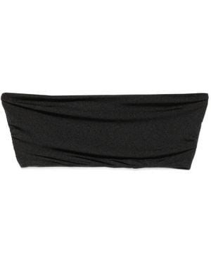 MOUTAKI Ruched Bikini Top - Black