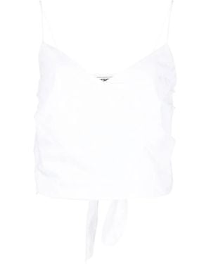 Iceberg Wraparound Cotton Top - White