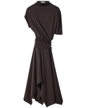 Lemaire Twisted Asymmetrical Dress - Black