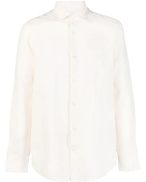 Frescobol Carioca Linen Long-Sleeve Shirt - White