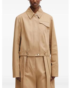 Sportmax Belted Flap-Pocket Jacket - Natural