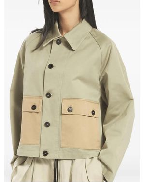 Barena Contrast-Pocket Raglan-Sleeve Jacket - Natural
