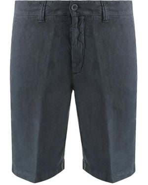120% Lino Linen Bermuda Shorts - Gray