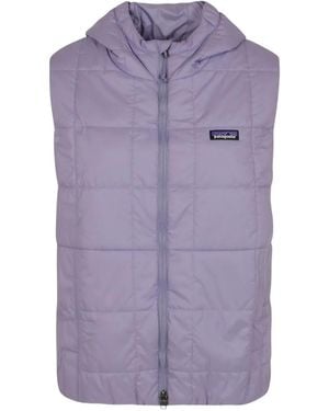 Patagonia Quilted Hooded Gilet - Purple
