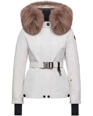 Moncler Giacca Da Sci Laplance Con Cintura - Bianco