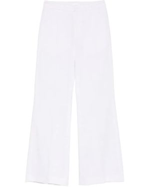 Dondup Front-Creases Straight Trousers - White