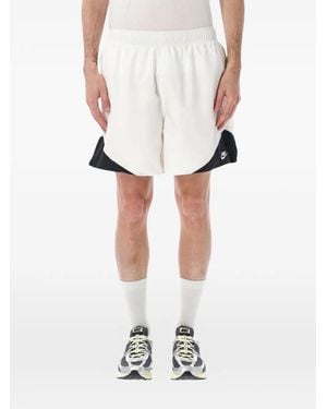 Nike Logo-Print Colour-Block Shorts - White