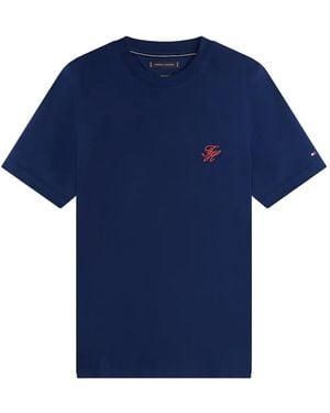 Tommy Hilfiger T-Shirt À Encolure Ronde - Blue