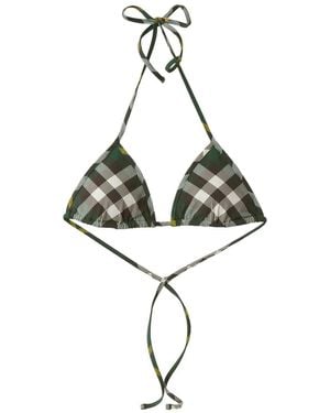 Burberry Top de bikini triangular revisado de - Metálico