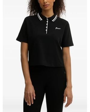 Guess Short-Sleeve Polo Shirt - Black