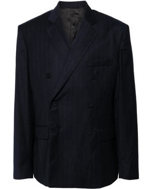 424 Single-Breasted Virgin Wool-Blend Blazer - Blue
