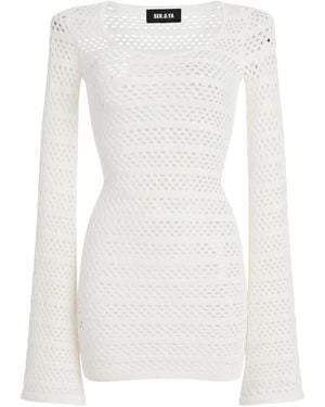 SER.O.YA Sophie Crochet Mini Dress - White