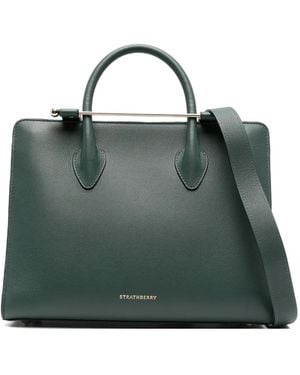 Strathberry レザー トートバッグ - グリーン