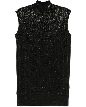Emporio Armani Wool Blend Mini Dress - Black
