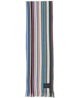 Paul Smith Artist Stripe Scarf - Blue