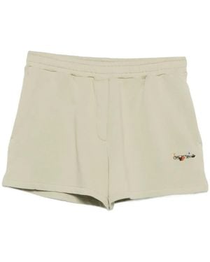 Off-White c/o Virgil Abloh Bookish Flowers Sweat Short - Natural