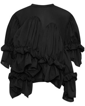 Comme des Garçons Ruffled Layered Blouse - Black
