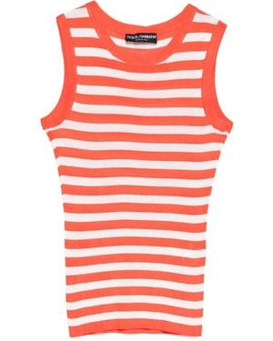 Dolce & Gabbana Striped Top - Red