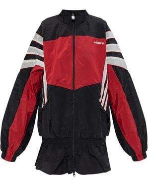adidas Striped Zip Jacket - Red