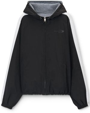 Alexander Wang Reversible Raglan Zip Hoodie - Black