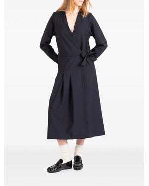 Societe Anonyme Jap Pleated Wrap-Style Midi Dress - Blue