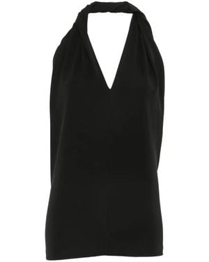 TOTEME Twisted Halterneck Top - Black