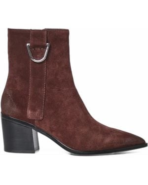 Coccinelle Suede Pointed-Toe Boots - Brown