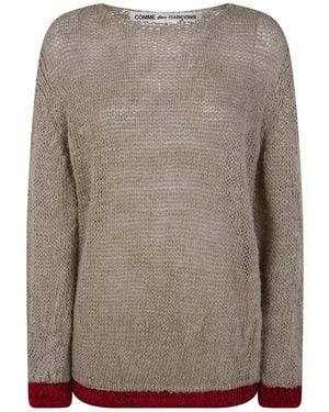 Comme des Garçons Contrast-Trim Jumper - Grey
