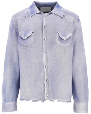 Amaranto Cardigan Im Distressed-Look - Blau