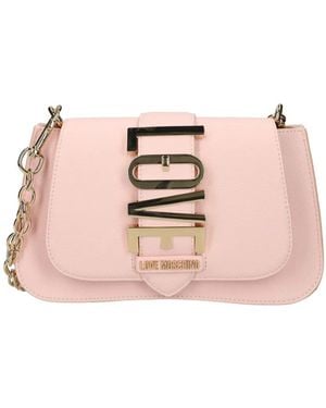Love Moschino Logo-Plaque Cross Body Bag - Pink