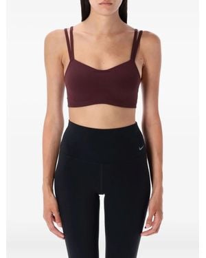 Nike Sport-Bh Mit Doppeltem Riemen - Schwarz