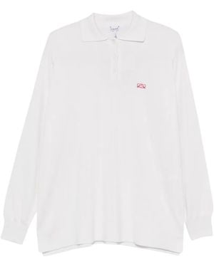 Loewe Pullover Mit Poloshirtkragen - Weiß