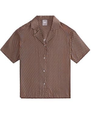 Kith Elena Monogram Camp Shirt - Brown