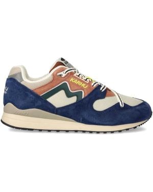 Karhu Synchron Lauf-Sneakers Mit Wildledereinsätzen - Blau