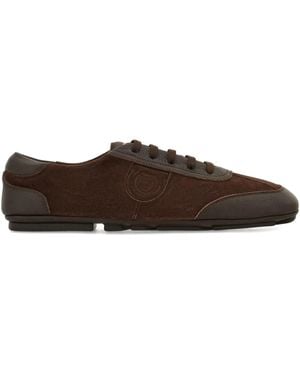 Ferragamo Suede Trainers - Brown