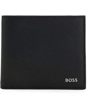 BOSS Logo-Plaque Bifold Wallet - Black