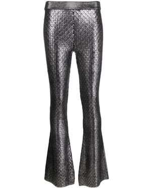 Rabanne High Waist Flared Pants - Gray