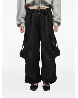 The Attico Pantalones Cargo Con Cordones - Negro