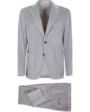 Eleventy Corduroy Suit - Grey