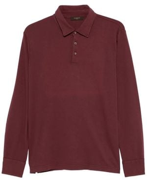 Zanone Buttoned Polo Shirt - Red