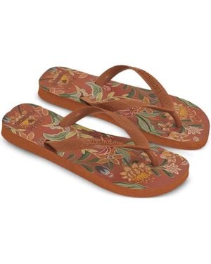 FARM Rio Jade Flip-Flops - Brown