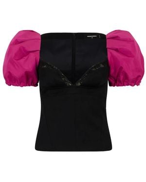 DSquared² Snow-Tech Oberteil Mit Puffärmeln - Rot
