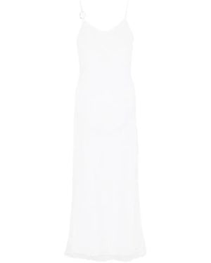 Oséree Bridal Lace O Gem Slip Dress W Linning - White